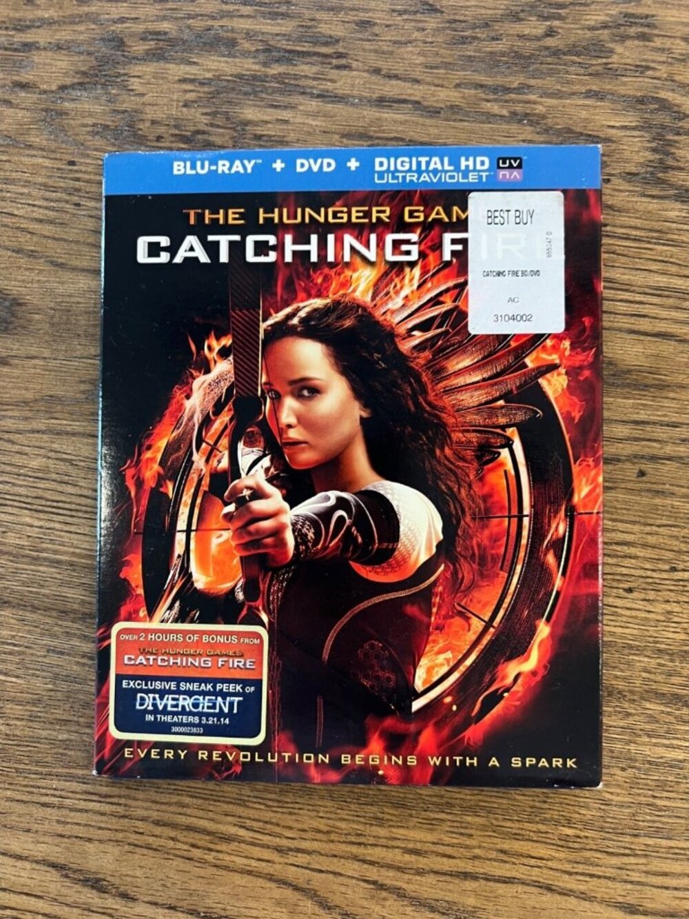 The Hunger Games: Catching Fire 2013 Blu-Ray + DVD Digital HD Jennifer Lawrence